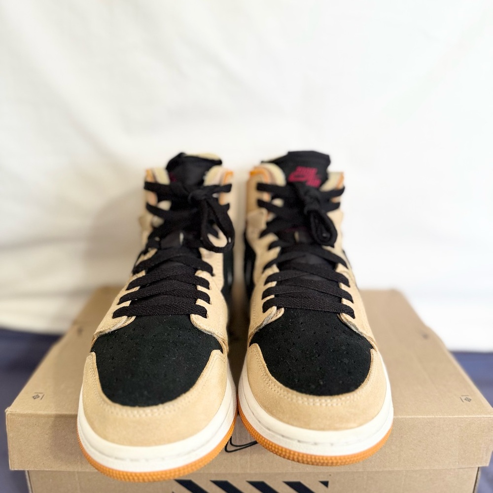 AUTHENTIC Jordan 1 High Zoom Air CMFT Pumpkin Spice size 8 CT0978-200 PRE-OWNED - Picture 5 of 8